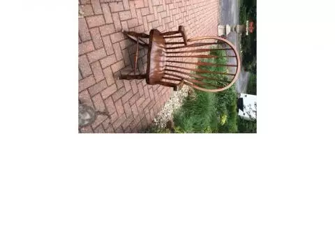 Fan back rocking chair